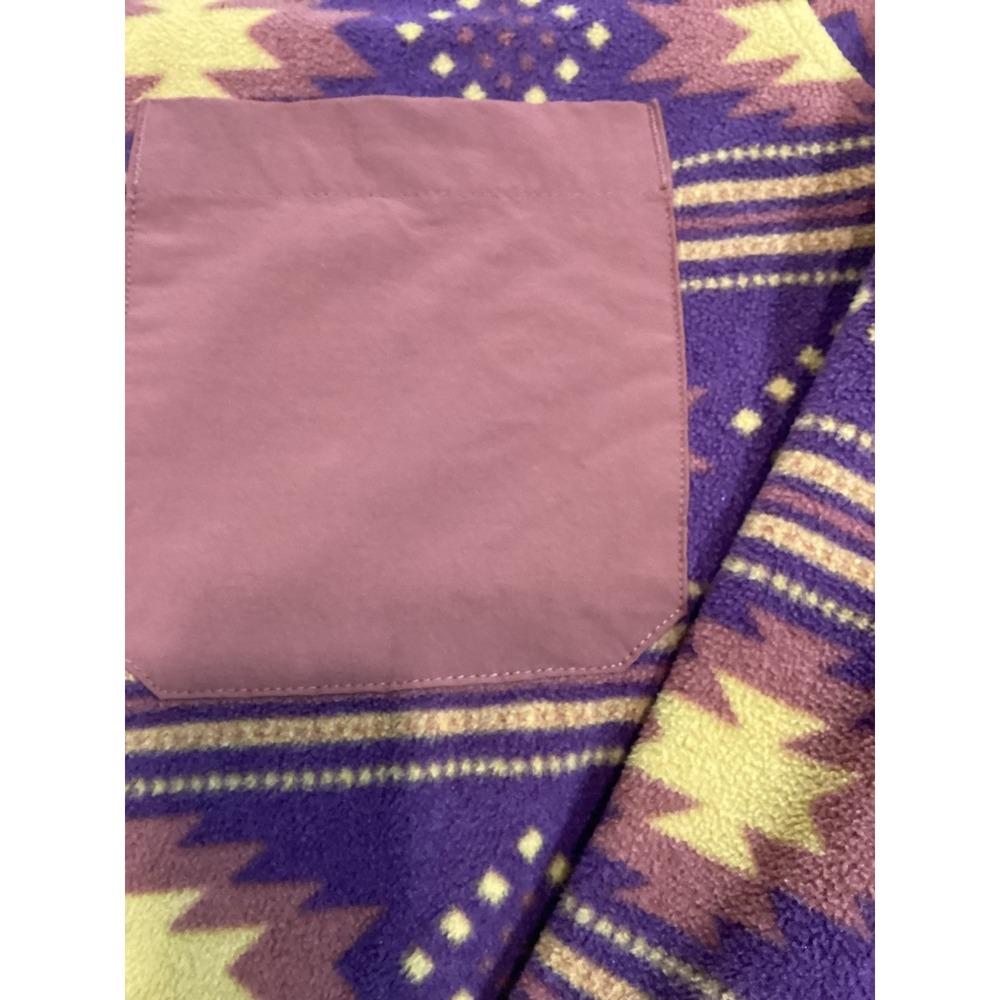 Duluth Trading Co Womens Fleece Southwestern Snap Front Shirt Jacket Purple S - Picture 4 of 8